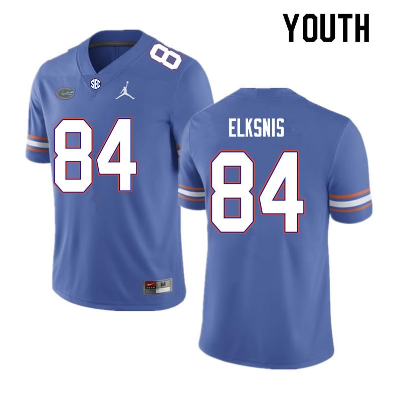 NCAA Florida Gators Nick Elksnis Youth #84 Nike Royal Stitched Authentic College Football Jersey HJB1164QM